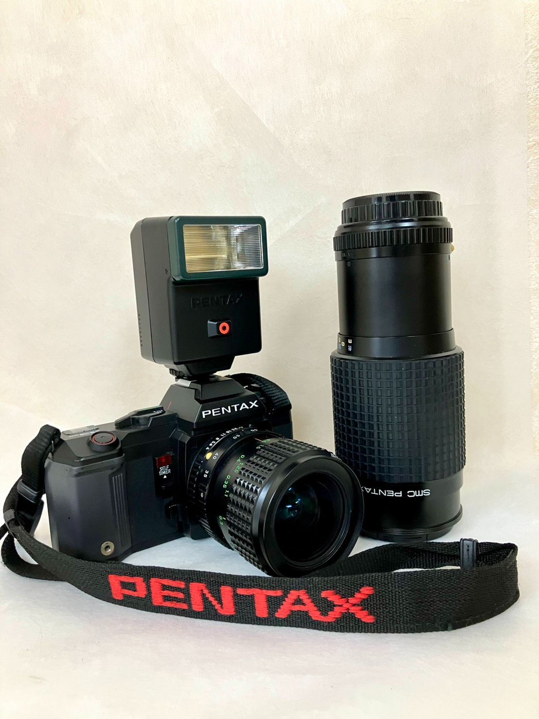 PENTAX A3 DATE フィルム一眼レフ レンズ2本・フラッシュ・ケース付き