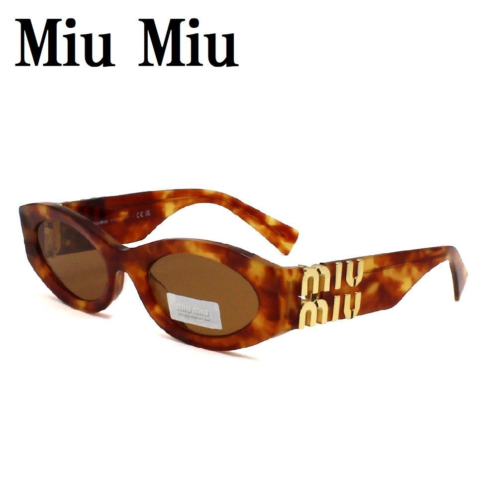 ミュウミュウ Miu Miu MU11WS 4BW2Z1 54 サングラス グリンプス メガネ 眼鏡 紫外線カット レディース ブラウン ハバナ