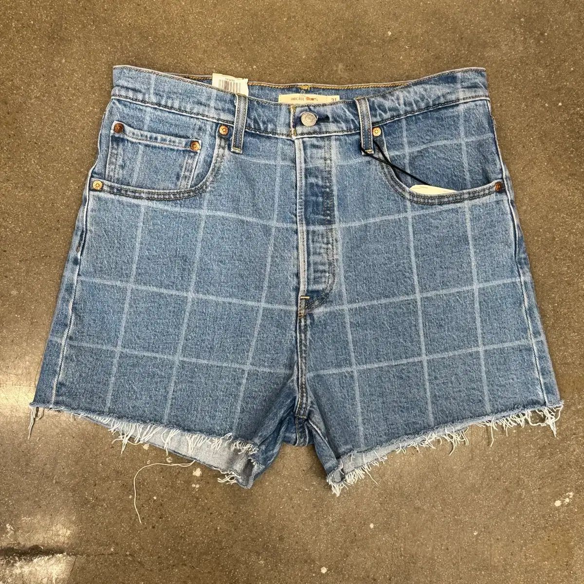 アメリカンヴィンテージ リーバイス 格子柄 デニム ハーフパンツ ショートパンツ 10,161円