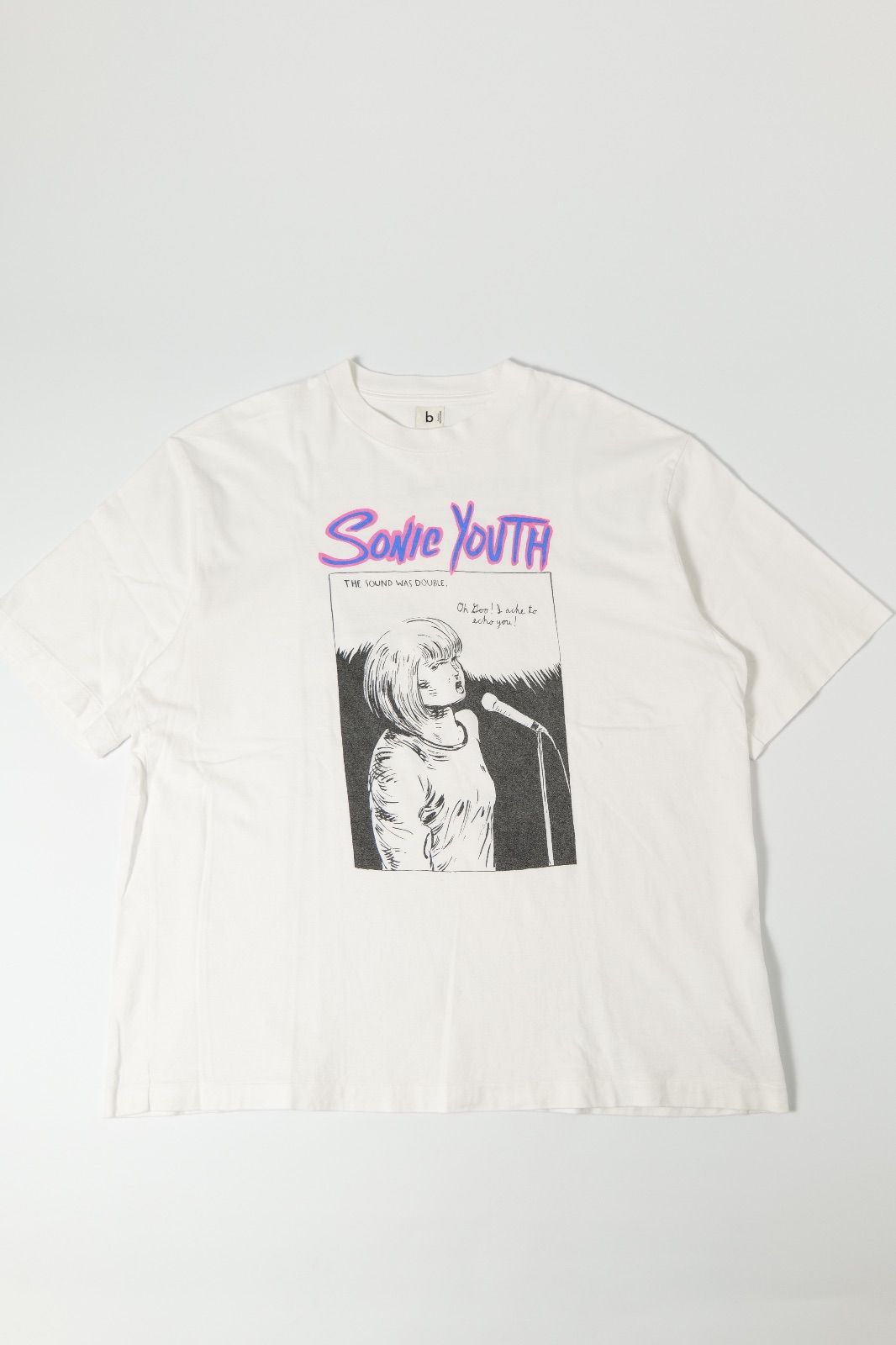 blurhms ROOTSTOCK Echo Print Tee WIDE ブラームス ルーツストック ソニックユース Tシャツ ホワイト 3