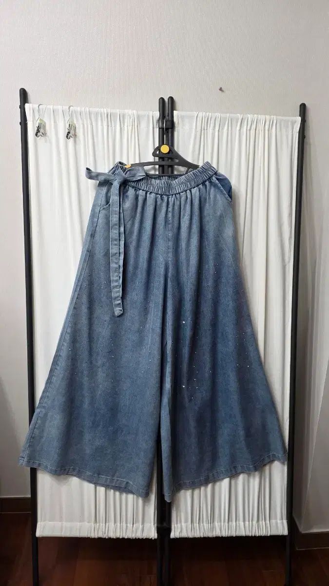 高級感 ワイド デニム パンツ