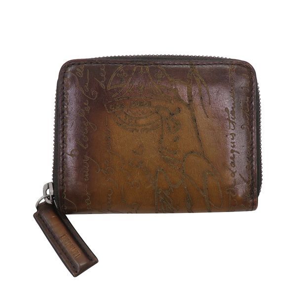 【極美品】Berluti ベルルッティ《WAPA ワパ》マネーパース スクリット レザー コインケース スタンプ カリグラフィ 定価11.5万 47889