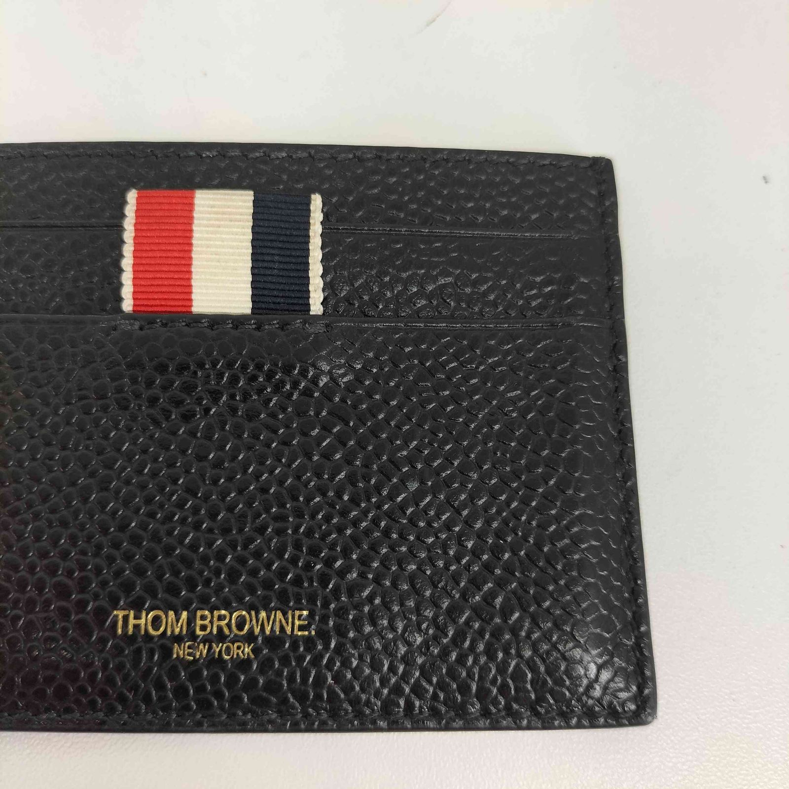 THOM BROWNE(トムブラウン) ぺブルグレイン シンガーカードホルダー トムブラウン THOM BROWNE ぺブルグレイン シンガーカードホルダー