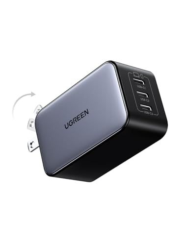 UGREEN Type-C 65W 充電器 USB-C*3 PD3.0 急速充電器 GaNInfinity 窒化ガリウム PPS規格対応 折り畳み式 軽量 iphone17/16/15/14 /S26 Ultra/Android Galaxy 6e26ab72