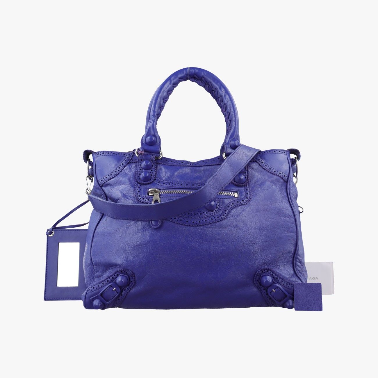 バレンシアガBalenciagaジャイアントシティ パープル ラムスキン 258045.4511 213048