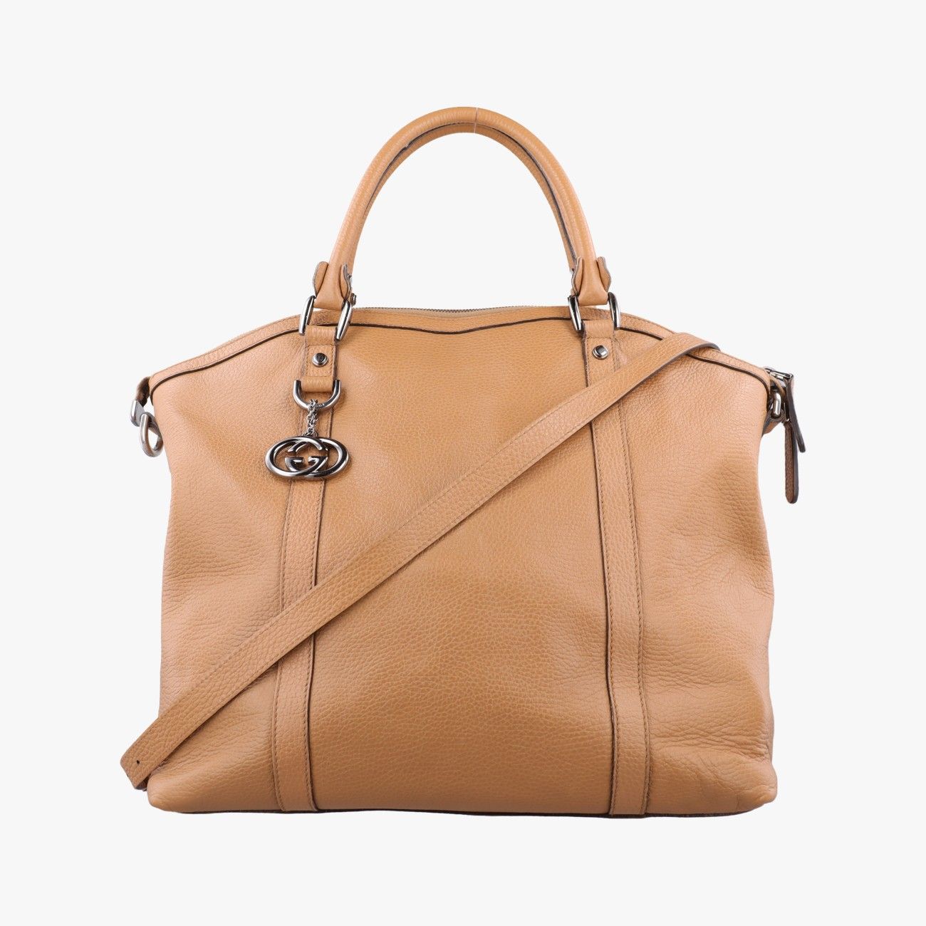 グッチGucciGGチャーム トップ ハンドル キャメル レザー 339551 E019604223