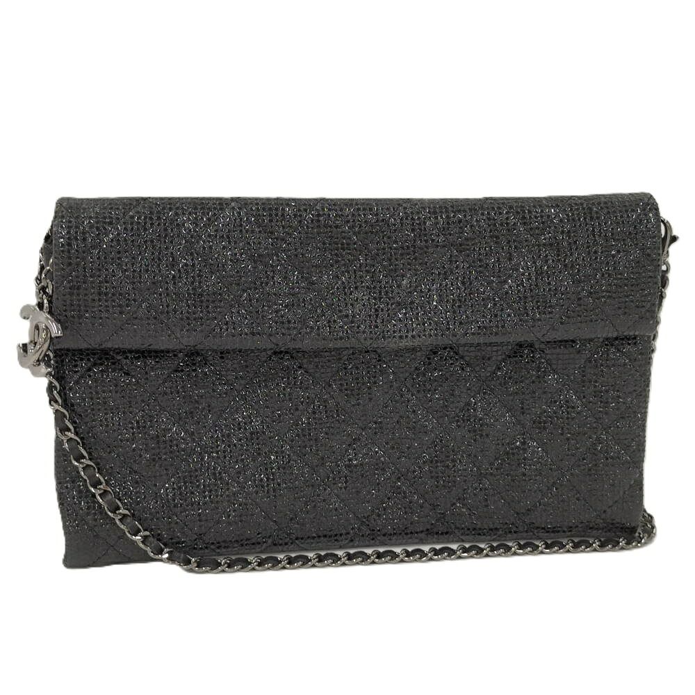 CHANEL マトラッセ チェーンショルダーバッグ ブラック 2014年 クリスマス限定