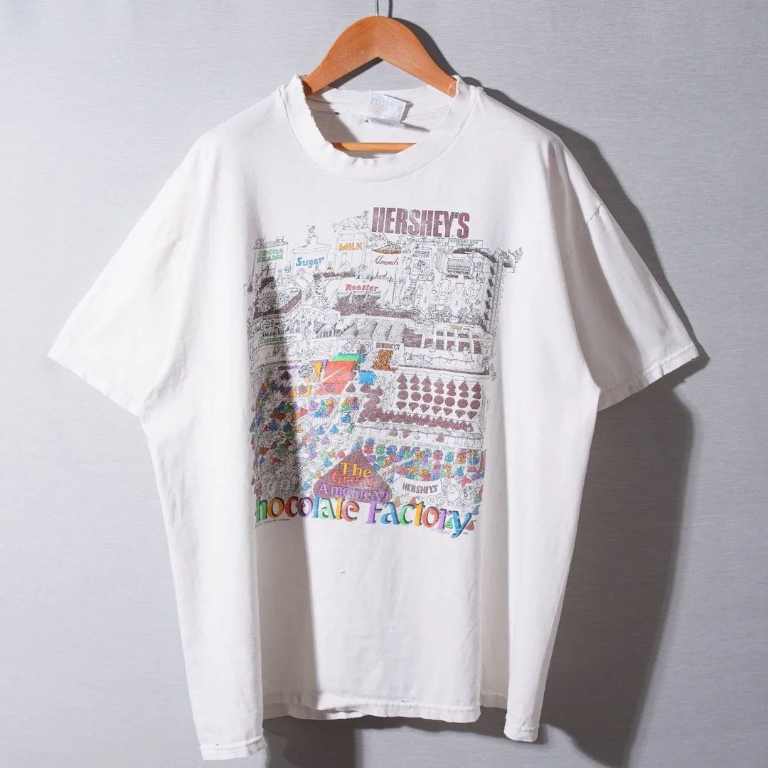 90s USA 企画 1991年製 ハーシーズ HERSHEY'S Tシャツ XL ホワイト