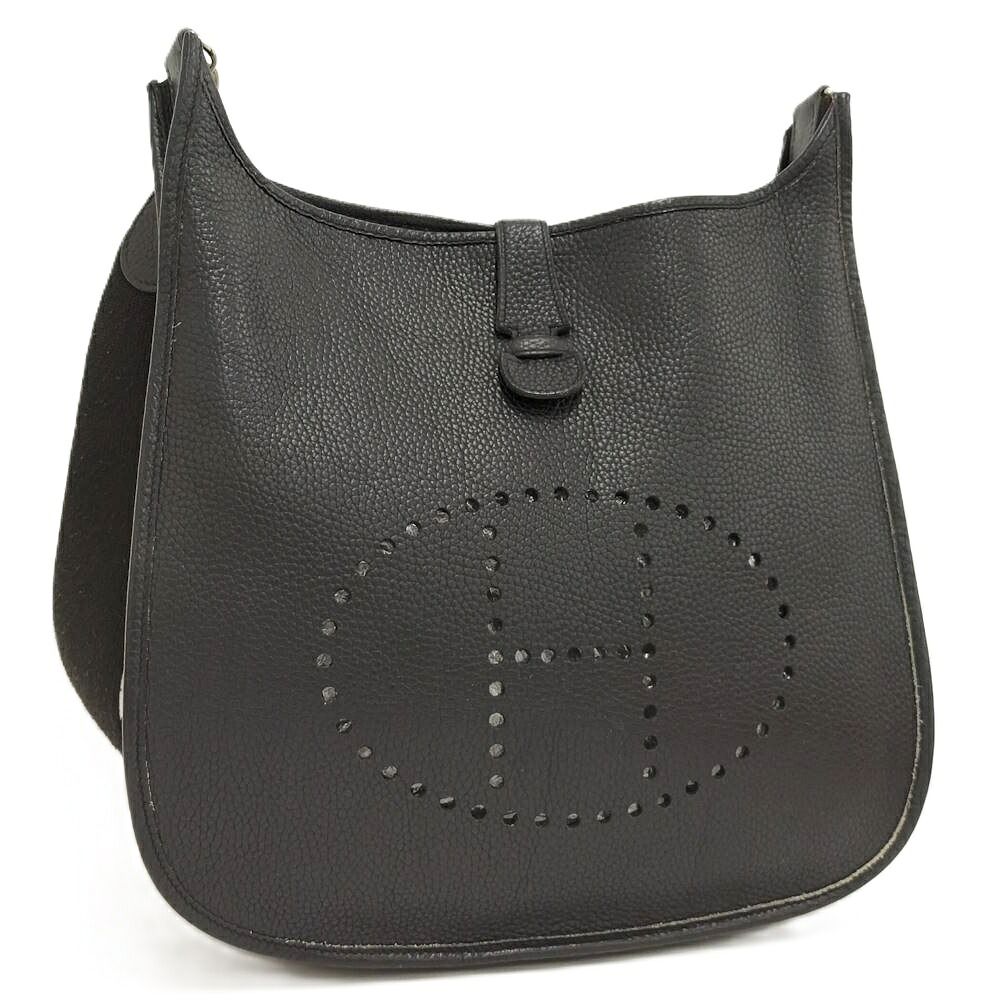 HERMES ショルダーバッグ エブリン2 GM □H刻印 トリヨンクレマンス ブラック