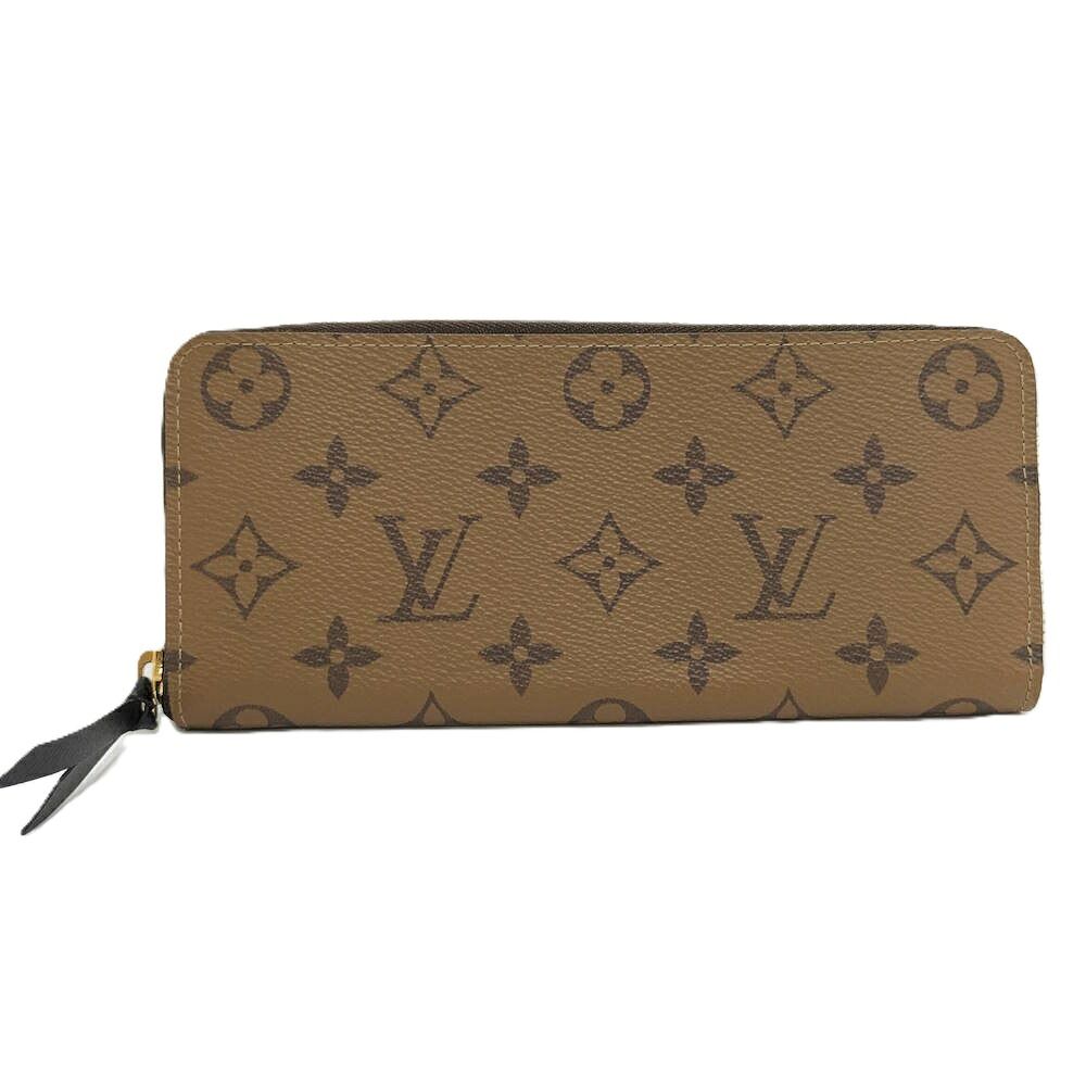 LOUIS VUITTON ラウンドファスナー長財布 ポルトフォイユ クレマンス モノグラムリバース M82336長財布