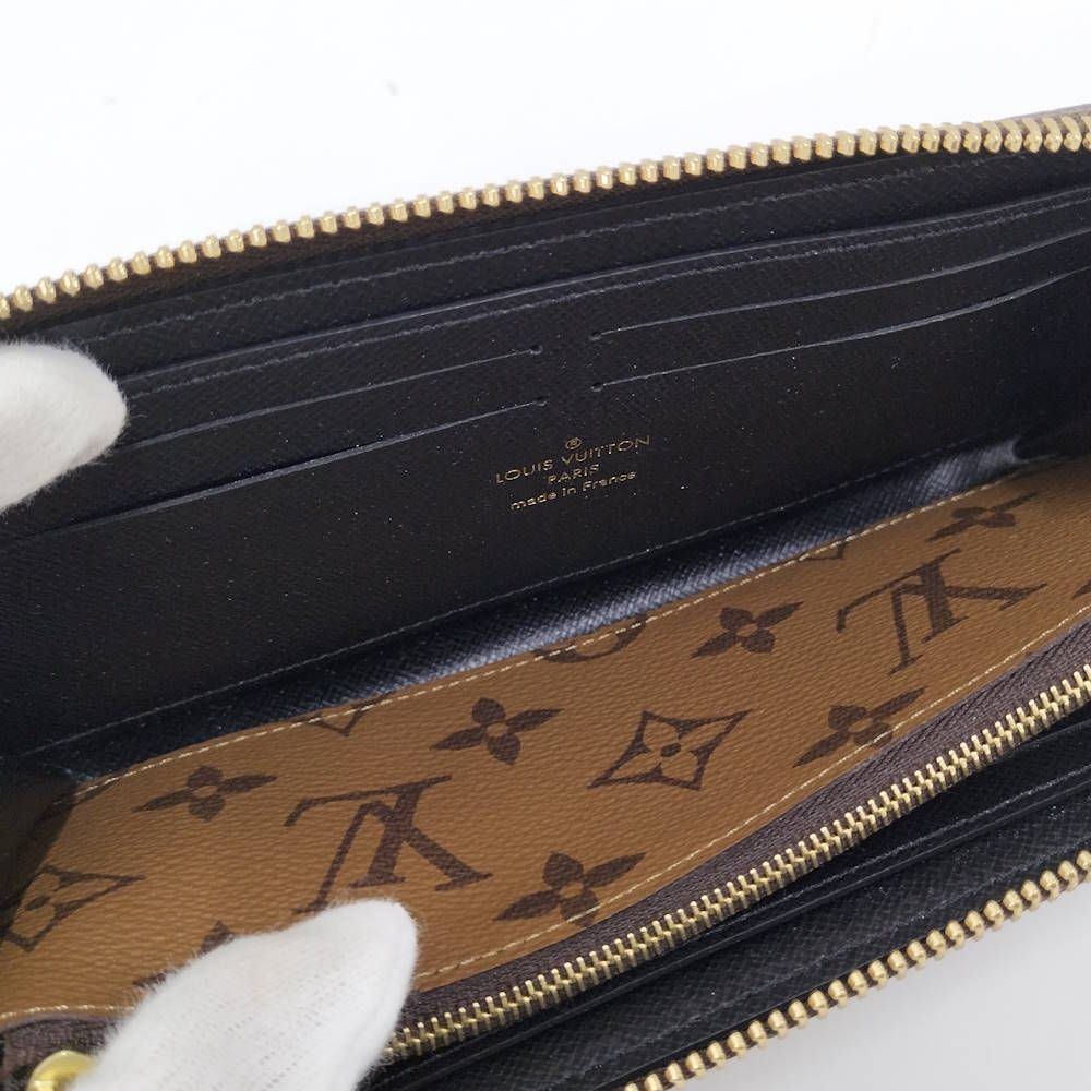 LOUIS VUITTON ラウンドファスナー長財布 ポルトフォイユ クレマンス モノグラムリバース M82336
