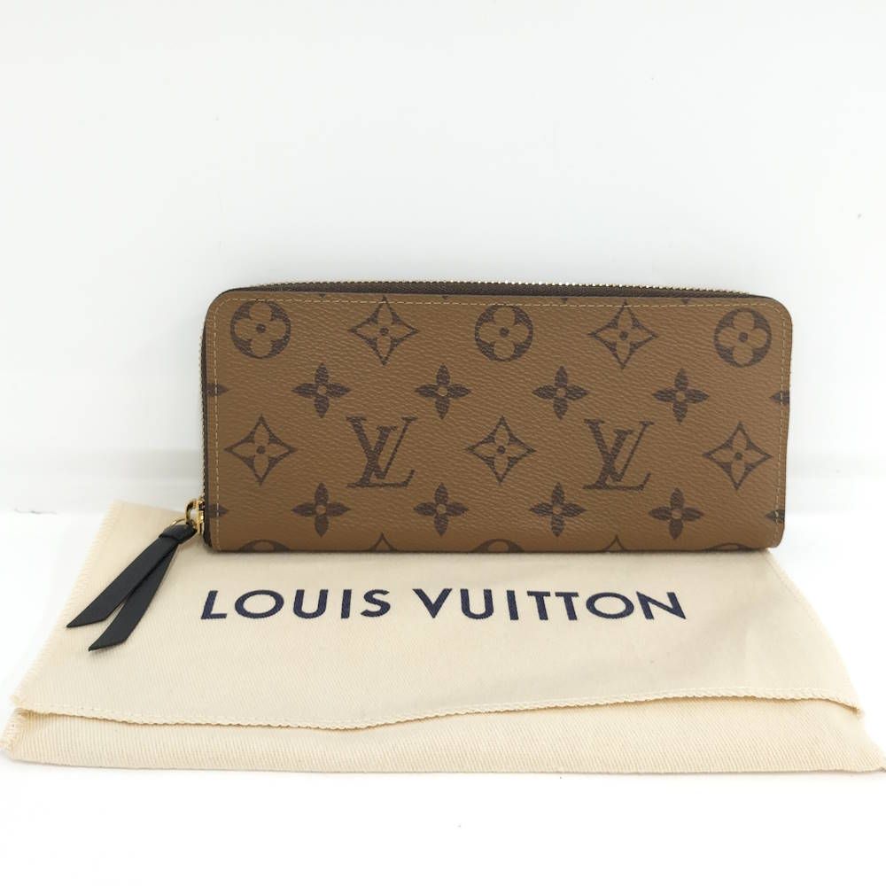 LOUIS VUITTON ラウンドファスナー長財布 ポルトフォイユ クレマンス モノグラムリバース M82336