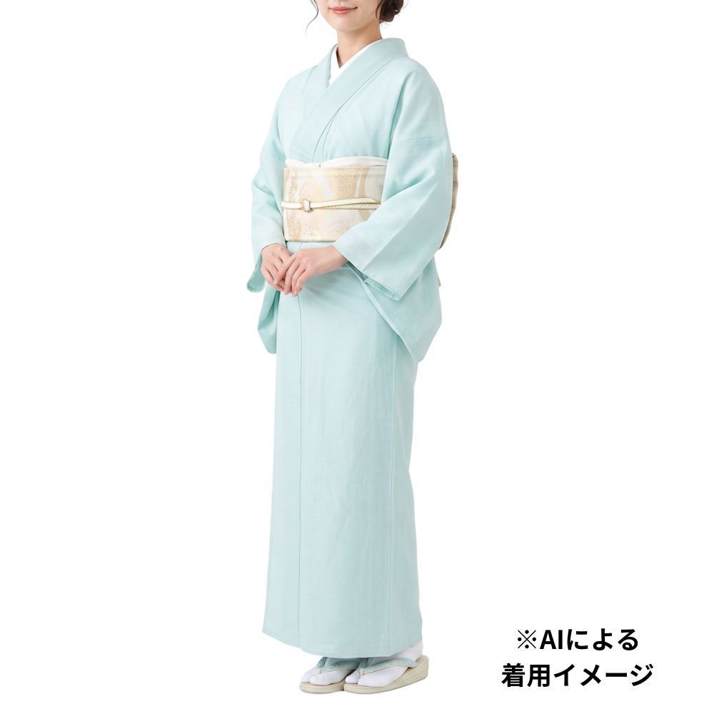 リユース】夏物 絽 色無地 水色 リサイクル着物 お茶席 普段着 8168-19