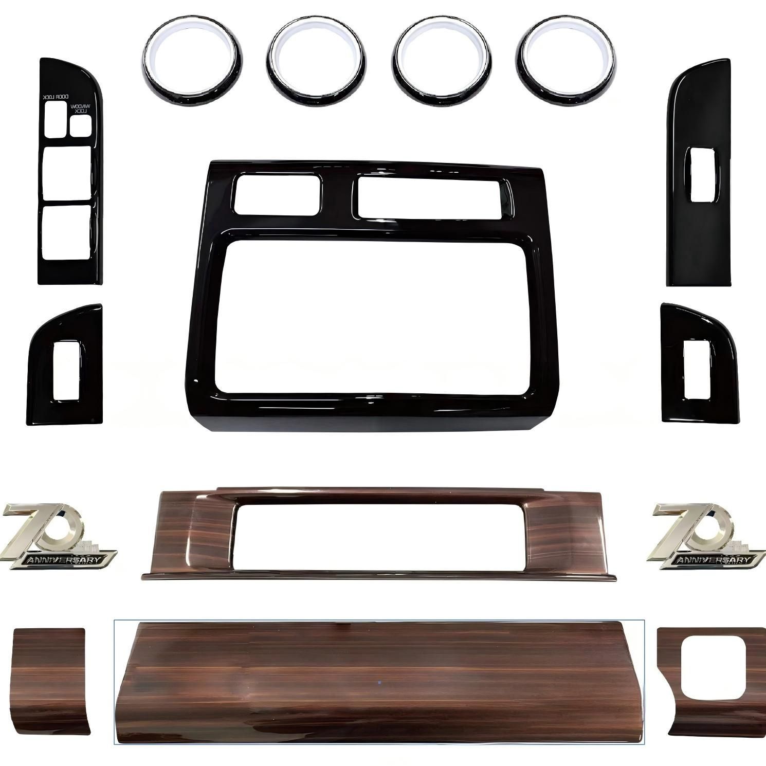 ランドクルーザー70 LC76 LC75 LC79対応 インテリアパネル 2ドア/4ドア ABS製 無加工取付 内装アクセントパーツ