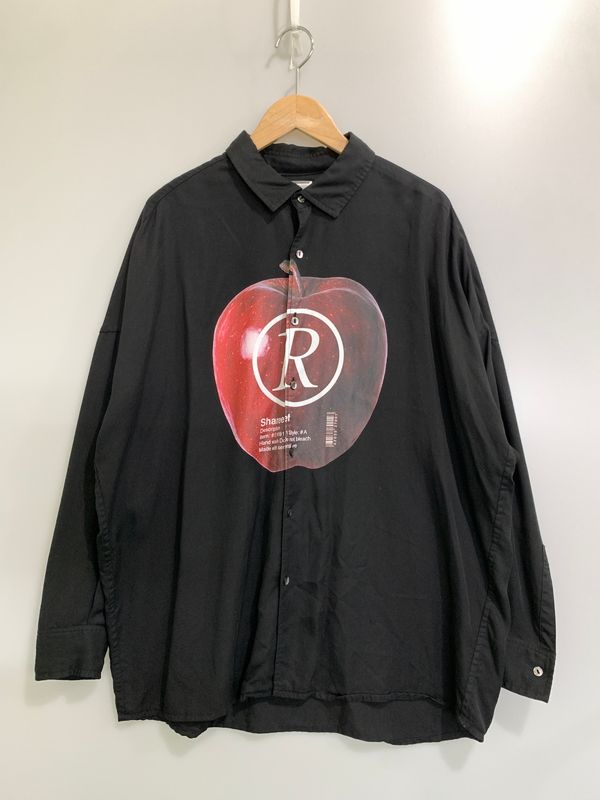 【中古品】 SHAREEF シャリーフ APPLE R L S BIG SHIRTS BLACK 18713026 アップル アール ロングスリーブ ビッグ シャツ メンズ 長袖シャツ トップス 【140-260731-em-61-min】