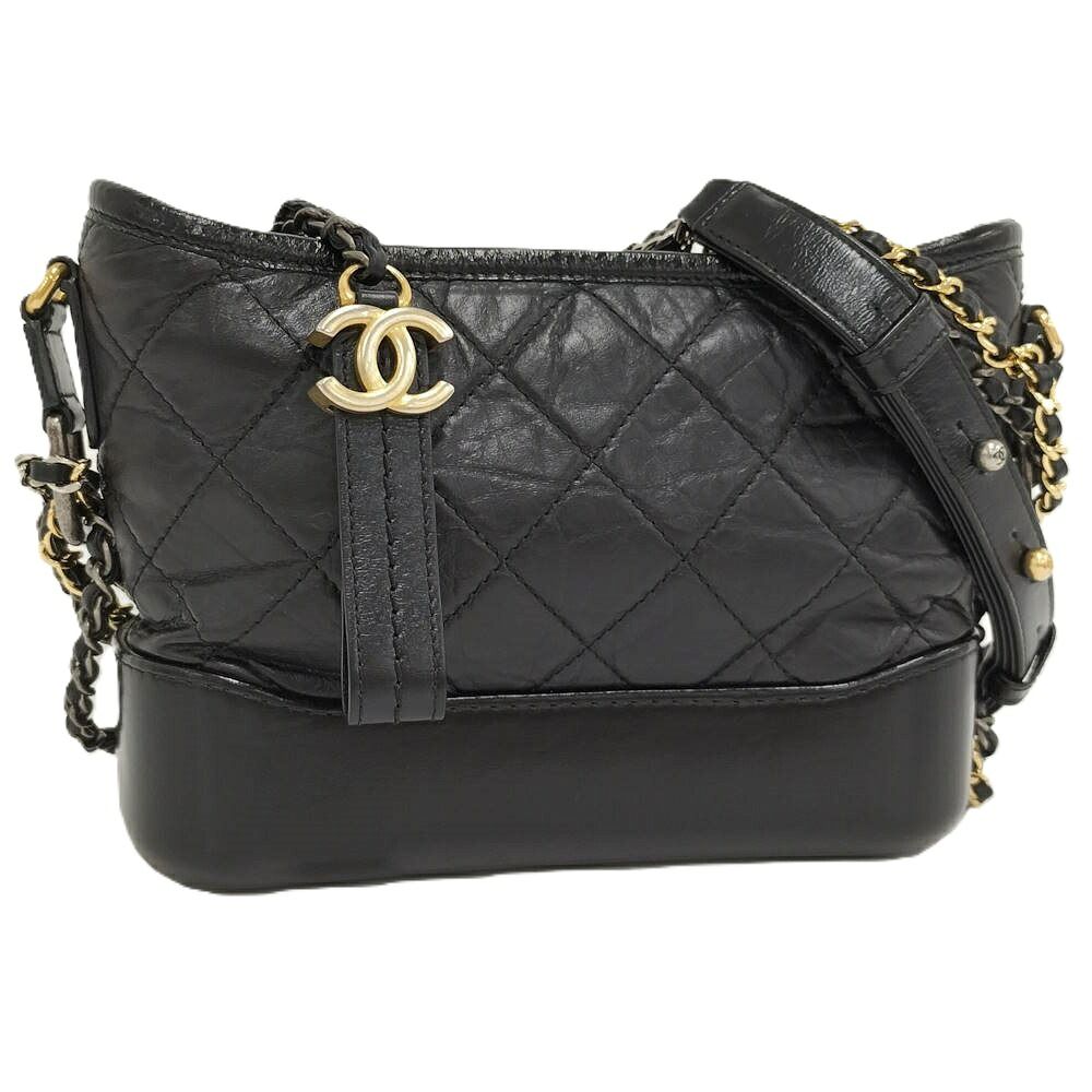 CHANEL ガブリエル チェーンショルダーバッグ レザー ブラック 146,890円