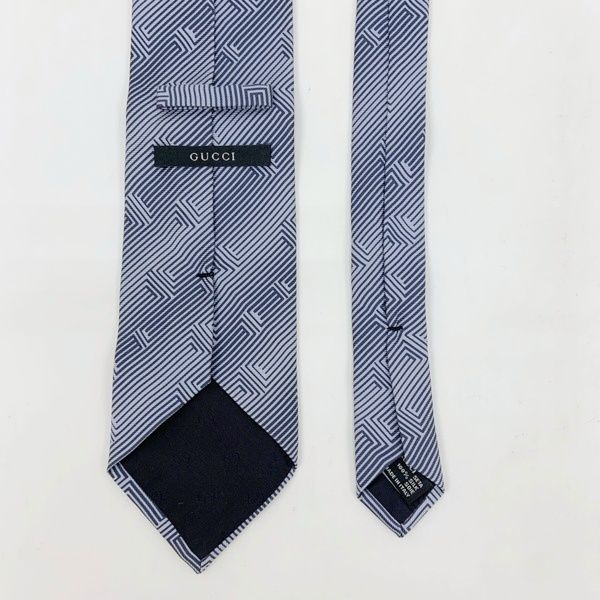 GUCCI グッチ ネクタイ シルク 幾何学的模様 モノグラムパターン 美品