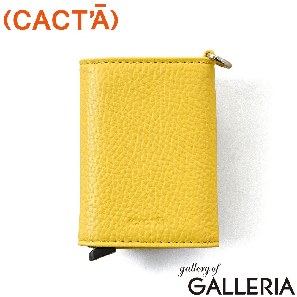 カクタ 三つ折り財布 財布 メンズ レディース 革 (CACT'A) ブランド コンパクト 本革 牛革 レザー 三つ折り RFID おしゃれ スライド FIMAT 2040 YELLOW