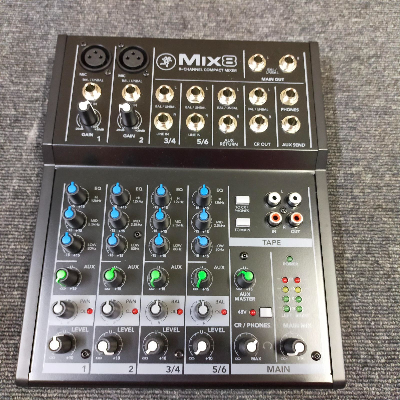 MACKIE Mix8 8チャンネル コンパクトミキサー 元箱・説明書・AC 