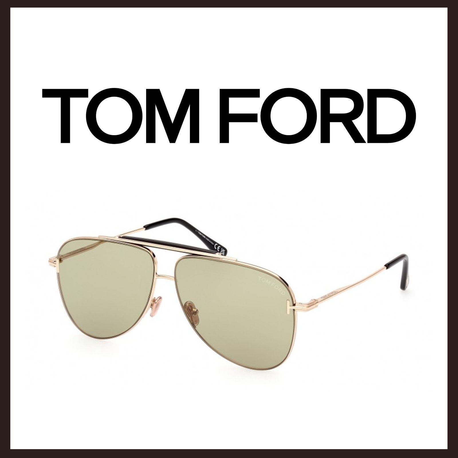 新品 未使用 トムフォード ブレイディ メタルフレーム サングラス ローズゴールド【TOM FORD】ダブルブリッジ アビエータースタイル