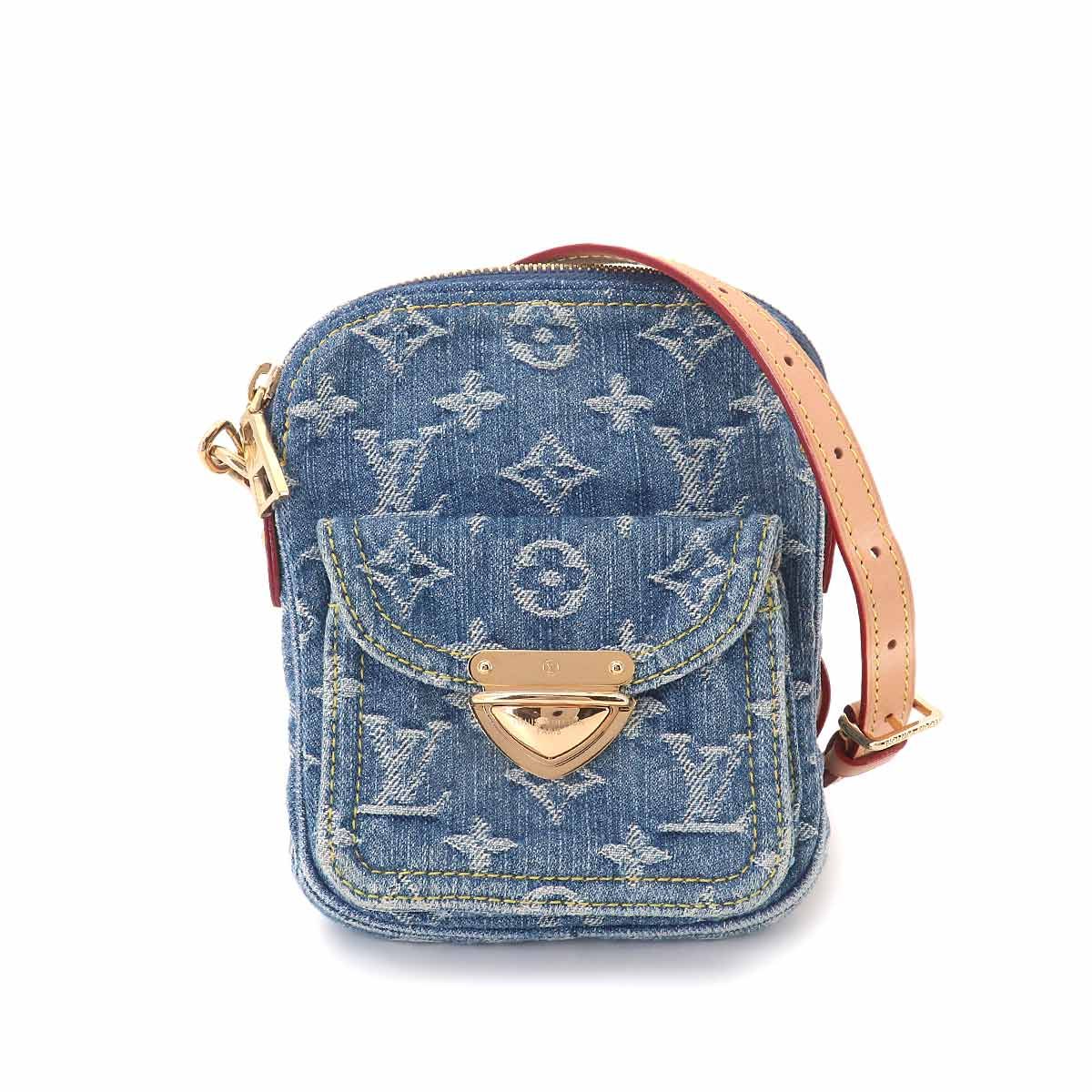 新品同様 ルイ ヴィトン LOUIS VUITTON LVリミックス ポシェット フェアファックス ショルダー バッグ モノグラム デニム ブルー 90327371 175,000円