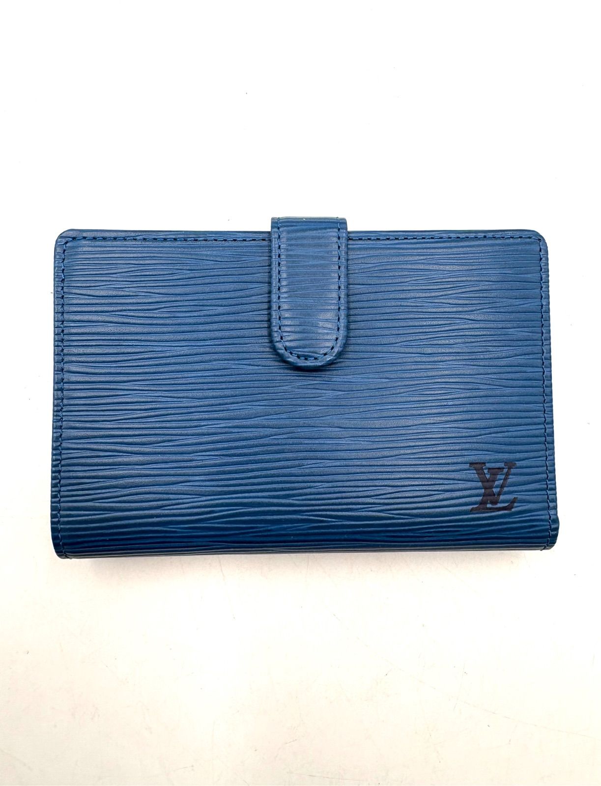 LOUIS VUITTON ルイヴィトン　エピ ヴィエノワ　ポルトモネ ブルー　青　レザー 二つ折り財布