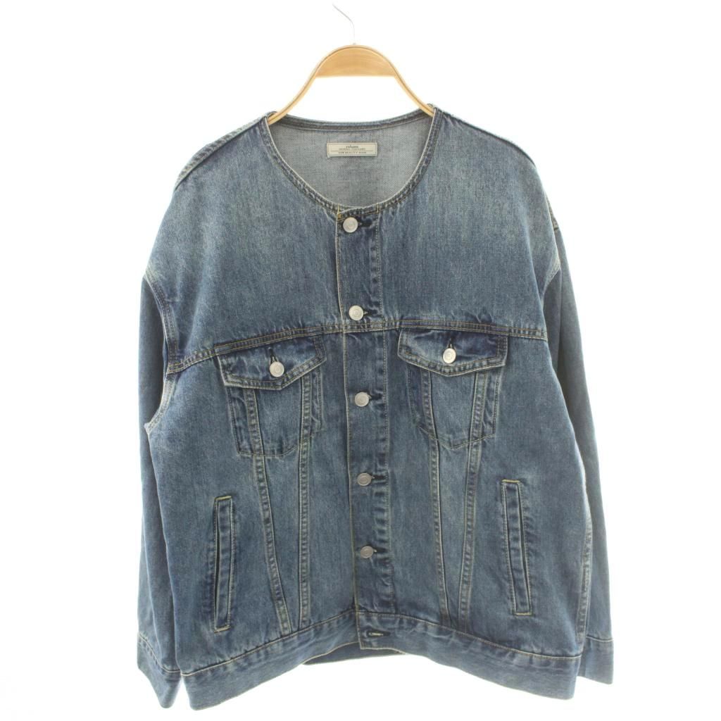 ジャーナルスタンダード レリューム JOURNAL STANDARD relume 25SS ノーカラーデニムジャケット Gジャン ジージャン アウター F 青 ブルー /SS ■OS