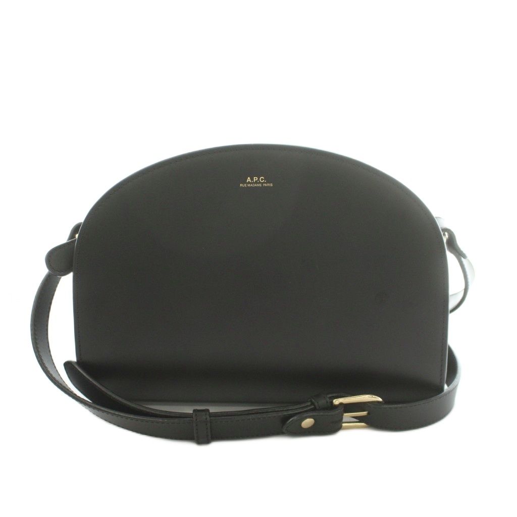 アーペーセー A.P.C. ハーフムーン ショルダーバッグ 黒 ブラック /MI ■OS