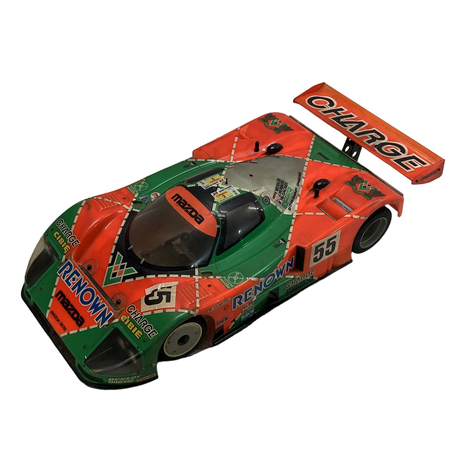メーカー不明 1/10スケール シャーシ モーター タイヤ ボディ付き 現状品 ジャンク W11502564