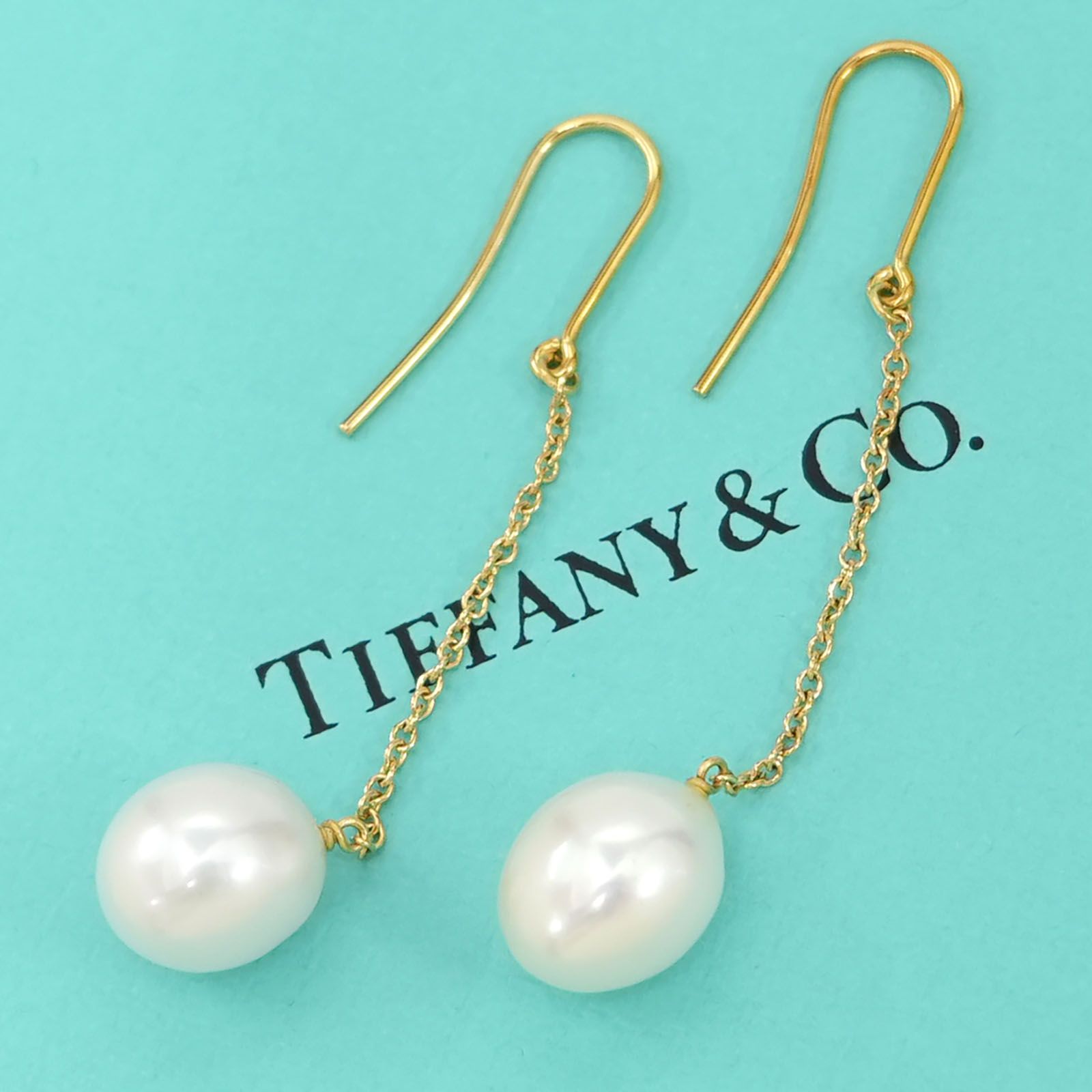ティファニー Tiffany & Co. パール バイザヤード ピアス K18イエローゴールド 保存箱 91,245円