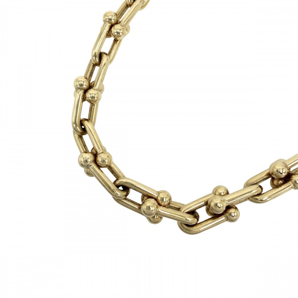 ティファニー ネックレス レディース ハードウェア スモールリンク ジュエリー アクセサリー Au750 18金YG TIFFANY&Co. K18イエローゴールド 約55.2g【中古品】 875,000円