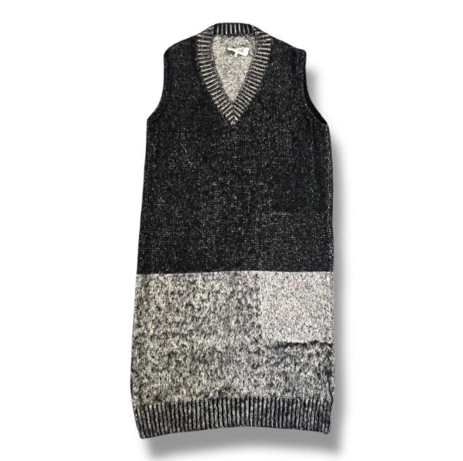 国内正規 MM6 20AW カラーブロックモヘヤブレンドニットワンピース ノースリーブワンピース エムエムシックス S52CT0543 ブラック M （387G）