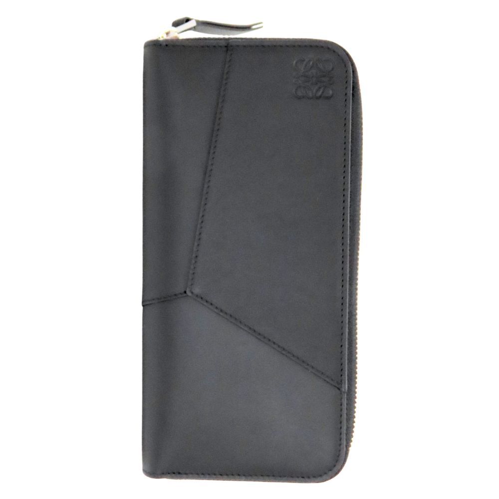 【中古】LOEWE ロエベ パズルエッジ C510U46X12 ジップアラウンドウォレット 長財布 縦型 黒 ブラック レザー A2603311【無料ギフトラッピング承ります】 65,877円