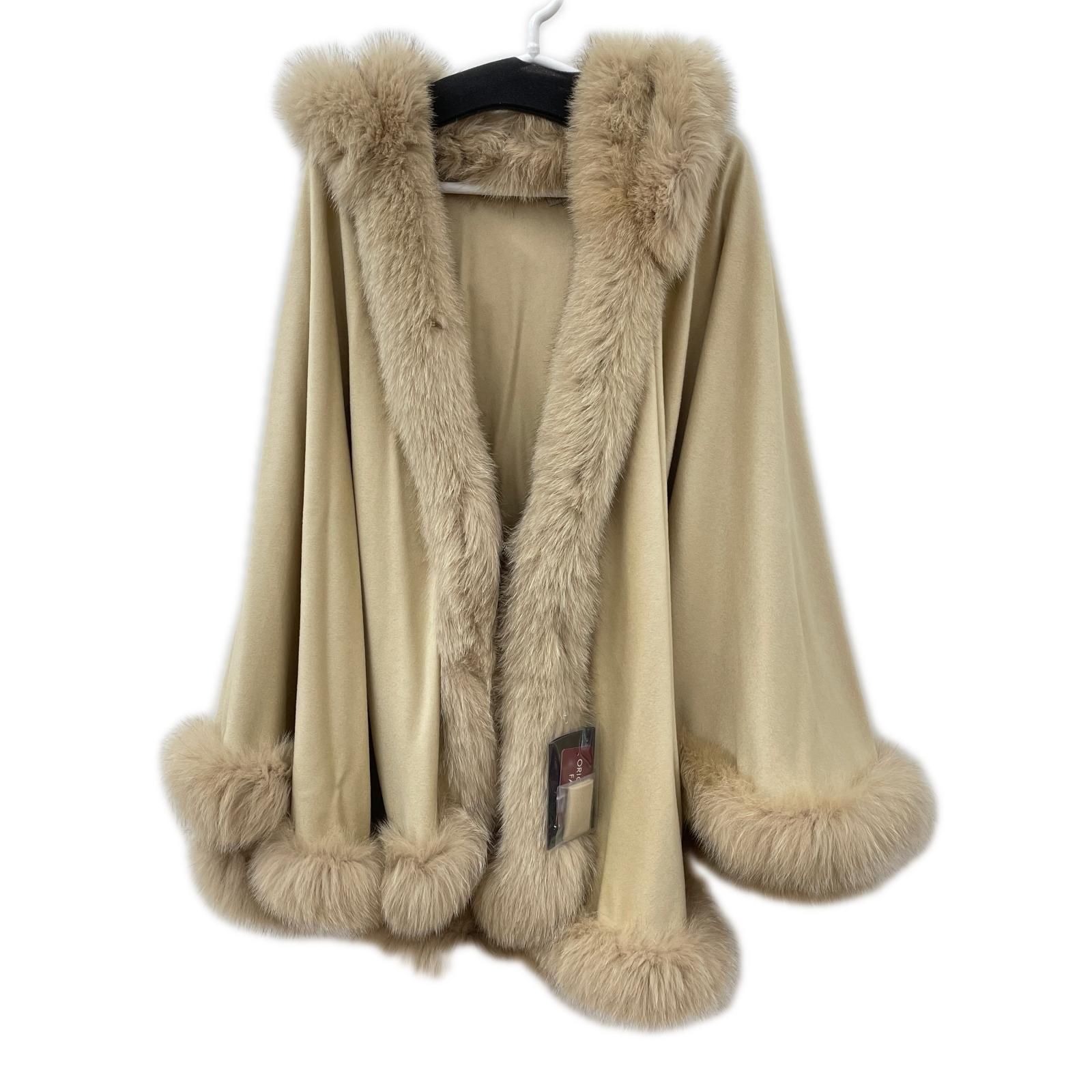SAGA FURS ケープコート カシミヤ100% - メルカリ