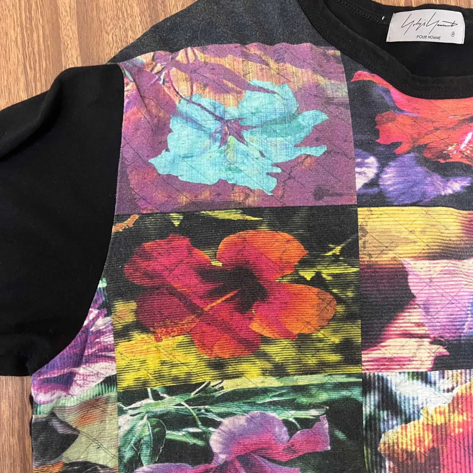 b10094)ヨウジヤマモト Youji Yamamoto pour homme 花図鑑 サイズ 3 L