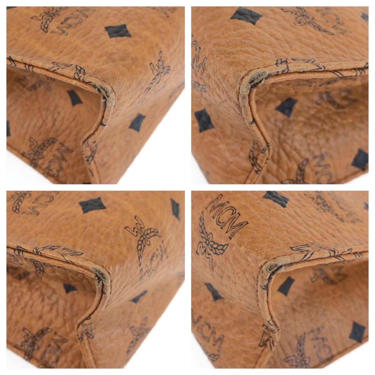 MCM エム シー エム ヴィセトス ブラウン ゴールド金具 レザー 07191
