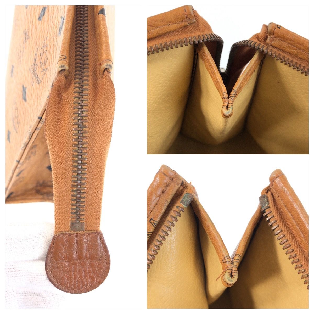 MCM エム シー エム ヴィセトス ブラウン ゴールド金具 レザー 07191