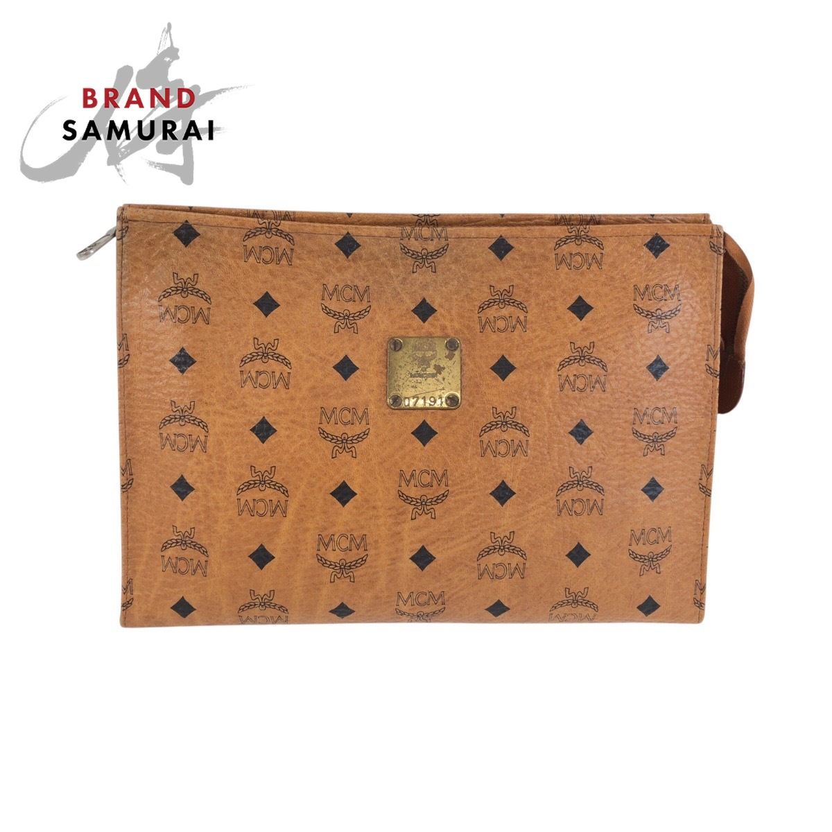 MCM エム シー エム ヴィセトス ブラウン ゴールド金具 レザー 07191