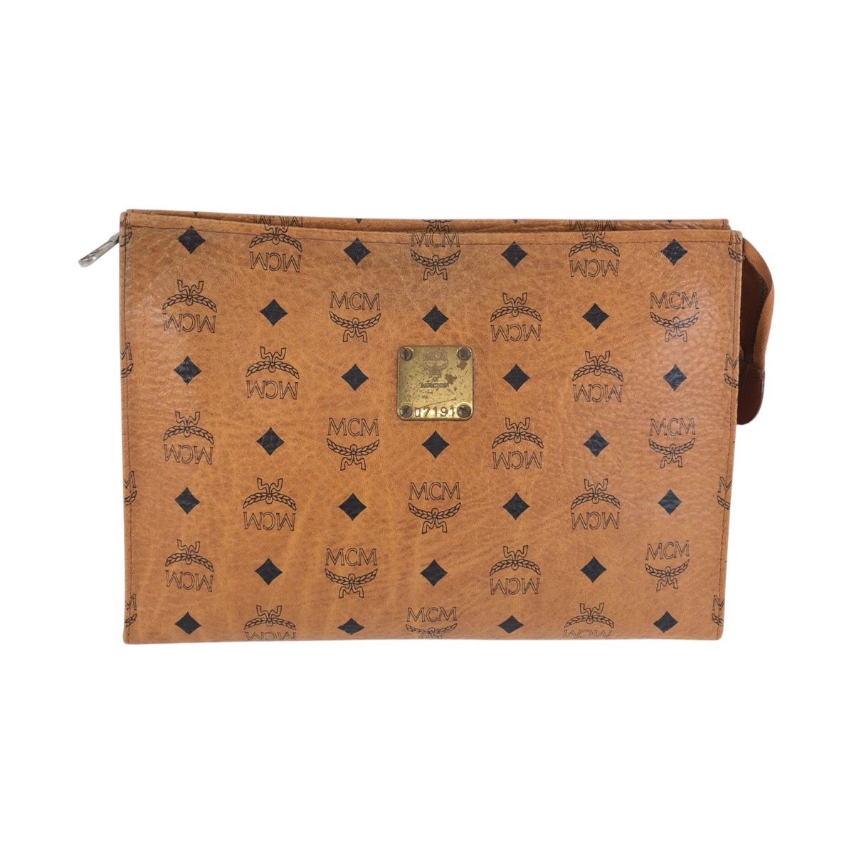 MCM エム シー エム ヴィセトス ブラウン ゴールド金具 レザー 07191