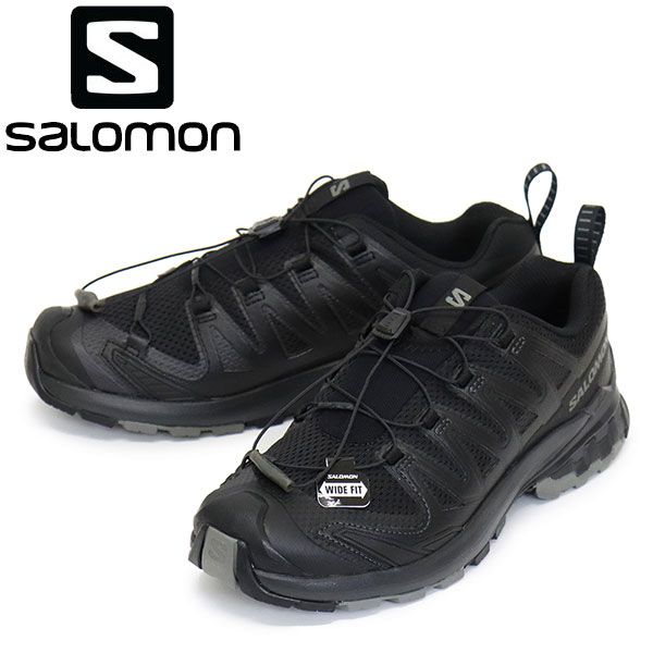 Salomon (サロモン) L47273100 XA PRO 3D V9 WIDE 男性用トレイルランニングシューズ Black / Phantom / Pewter SL105 27.0cm
