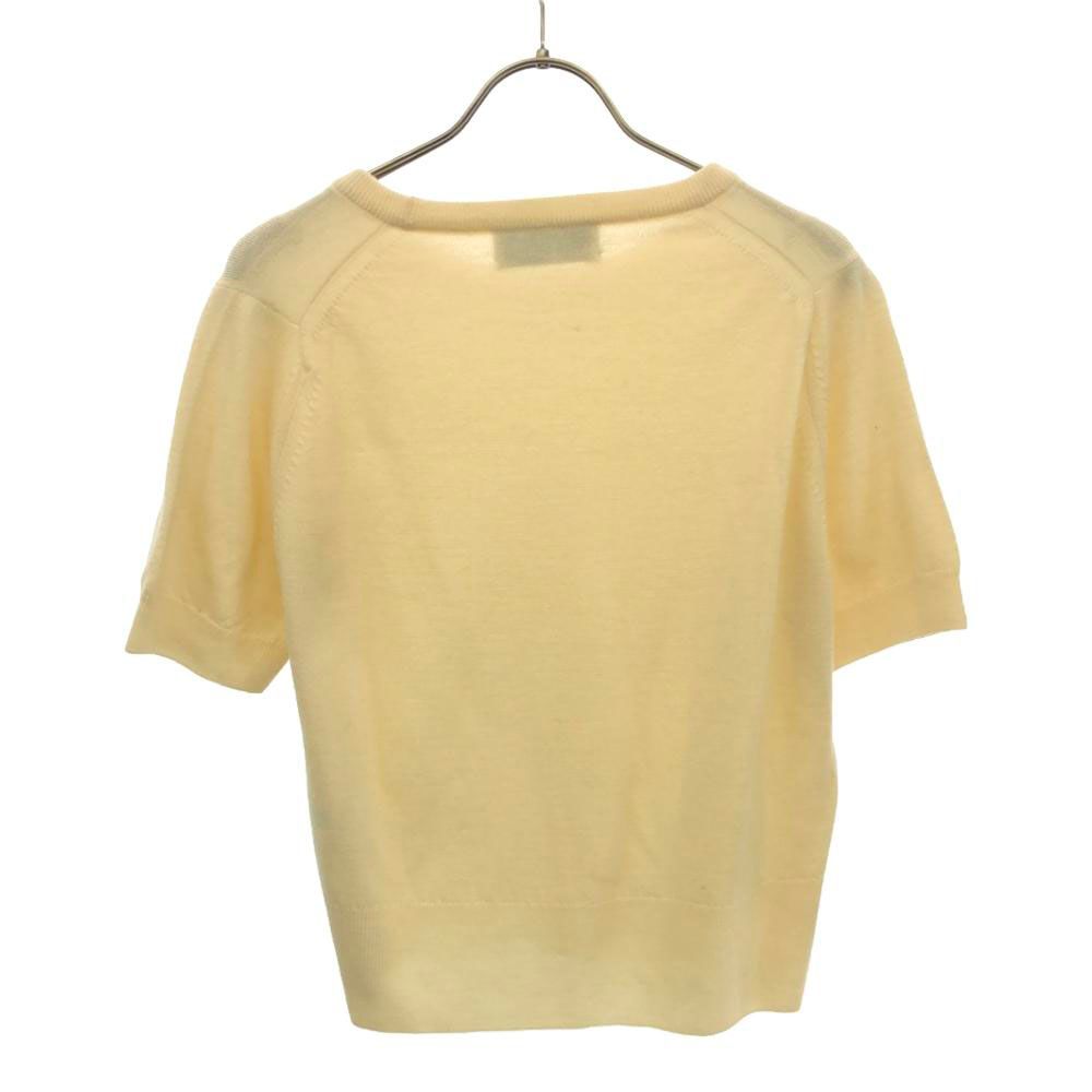 JOHN SMEDLEY ジョンスメドレー ニット・セーター L 黄 【古着】【中古】【送料無料】 JOHN SMEDLEY ジョンスメドレー 英国製 ウール100% 半袖 セーター SML
