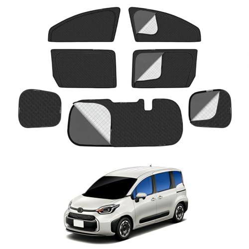 シエンタ 10系 車種専用設計 メッシュカーテン 2in1 サンシェード 断熱 日除け 換気 10系 SIENTA MXP系 全車窓 カーテン 虫避け プライバシー保護 カーシェード マグネット サイド用 通風 UVカット バックドア用 車中 826a3901