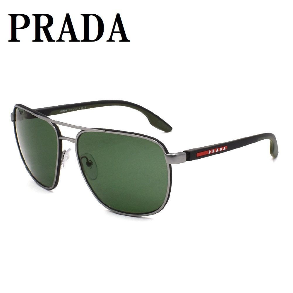 プラダ PRADA PS50YS 7CQ06U 62 サングラス メガネ 眼鏡 紫外線カット メンズ レディース グリーン ガンメタル