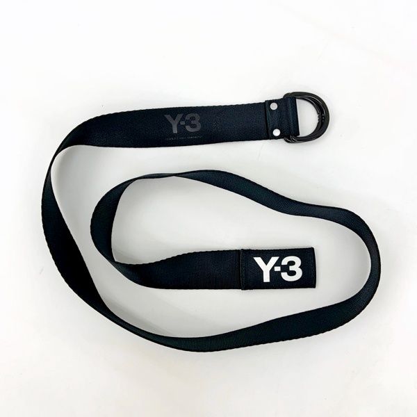 Y-3 ワイスリー ベルト ロゴ刺繍 ウェブベルト ナイロン ダブルDリング