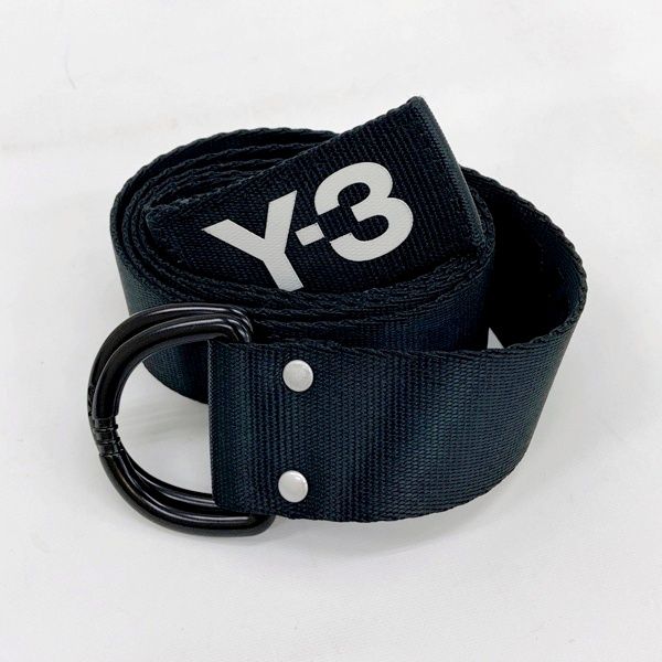Y-3 ワイスリー ベルト ロゴ刺繍 ウェブベルト ナイロン ダブルDリング