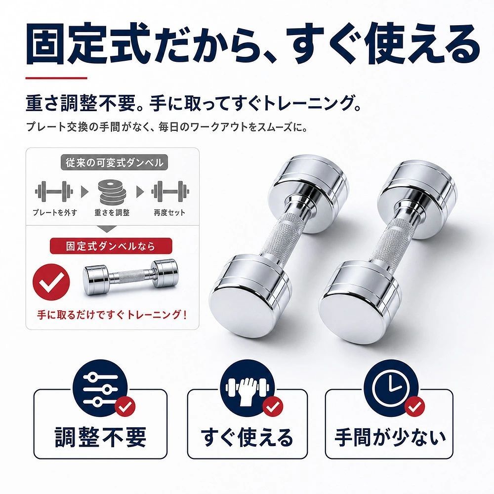 AORTD ダンベル 家庭用ダンベル スチール製 9kg 2個セット 筋力