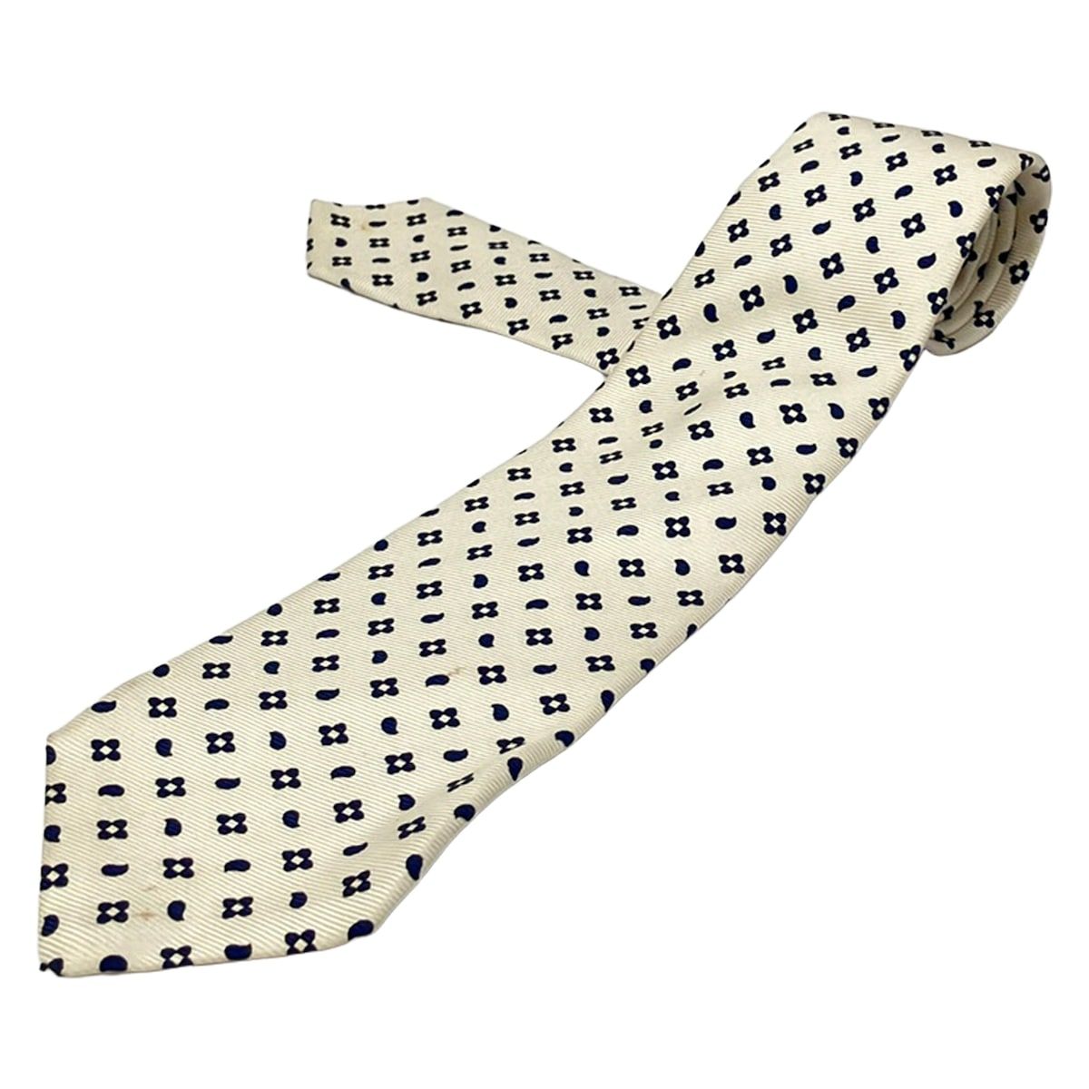 新品未使用 キートン ネクタイ Kiton(キートン) ネクタイ メンズ - アイボリー×ネイビー - メルカリ
