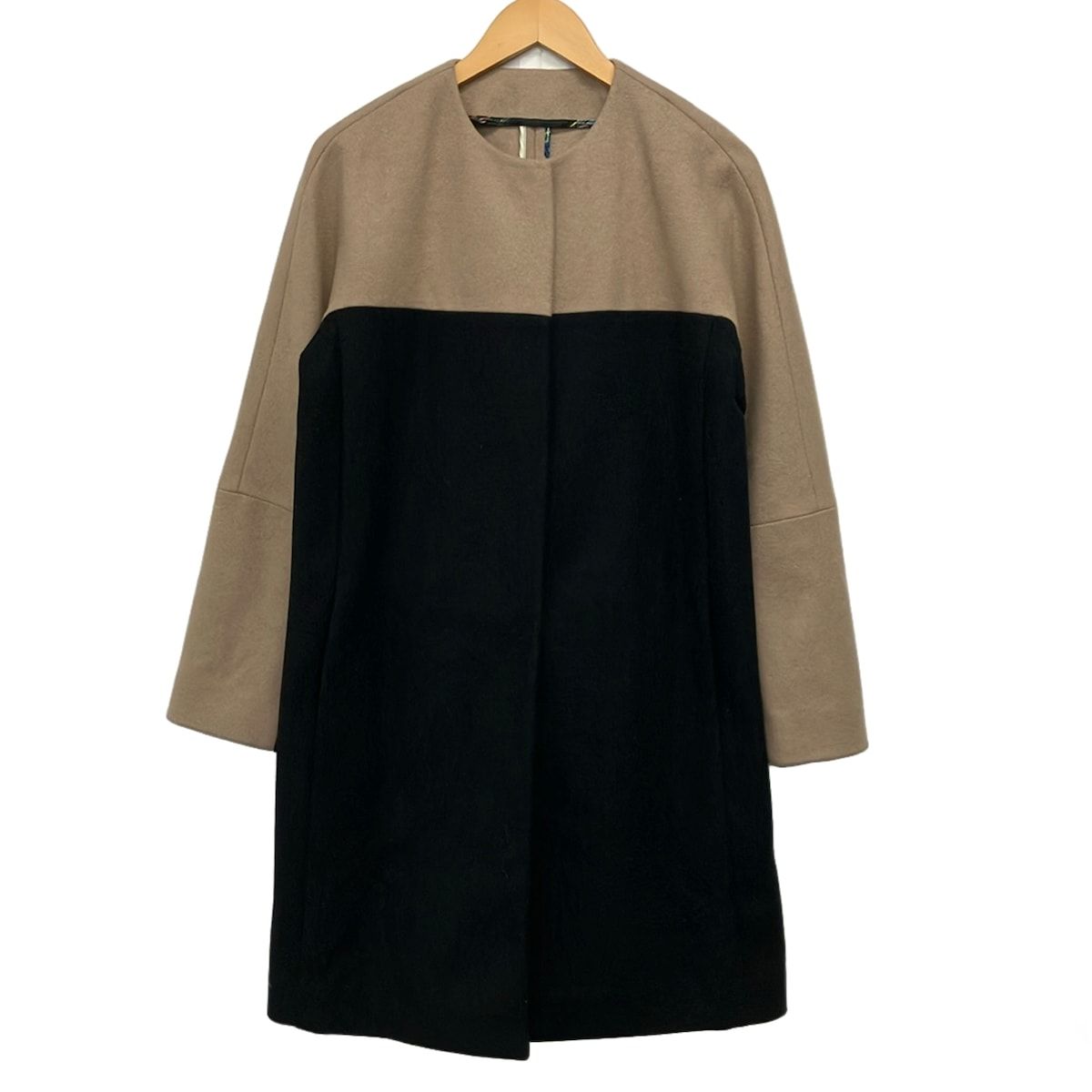 ETRO(エトロ) コート サイズ42 M レディース美品 - 黒×ベージュ 長袖/秋/冬
