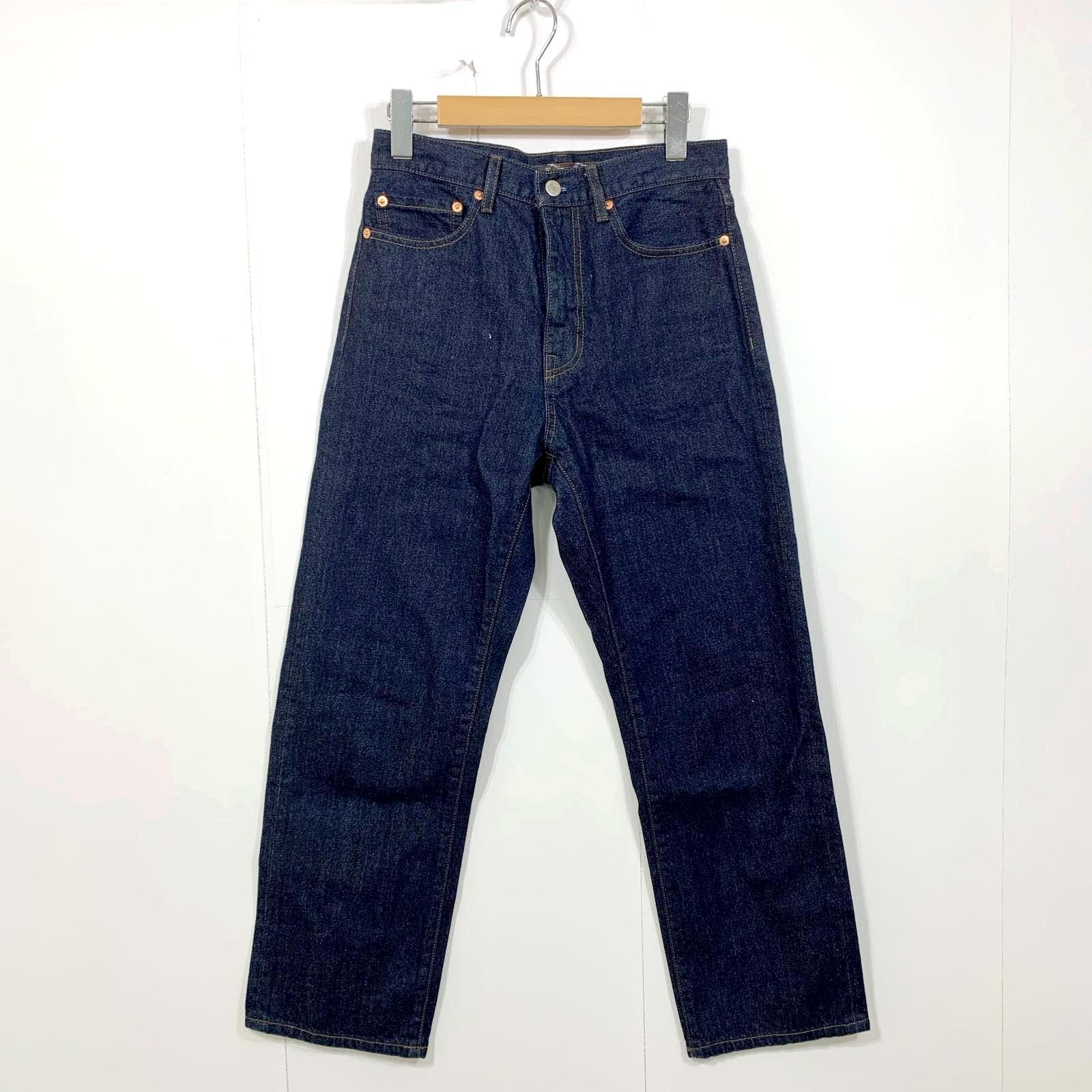 〇 美品 B.C STOCK ベーセーストック OUTDOOR PRODUCTS アウトドア ULTデニムハイライズルーズ5PKT デニムパンツ S 紺 ■■ レディース