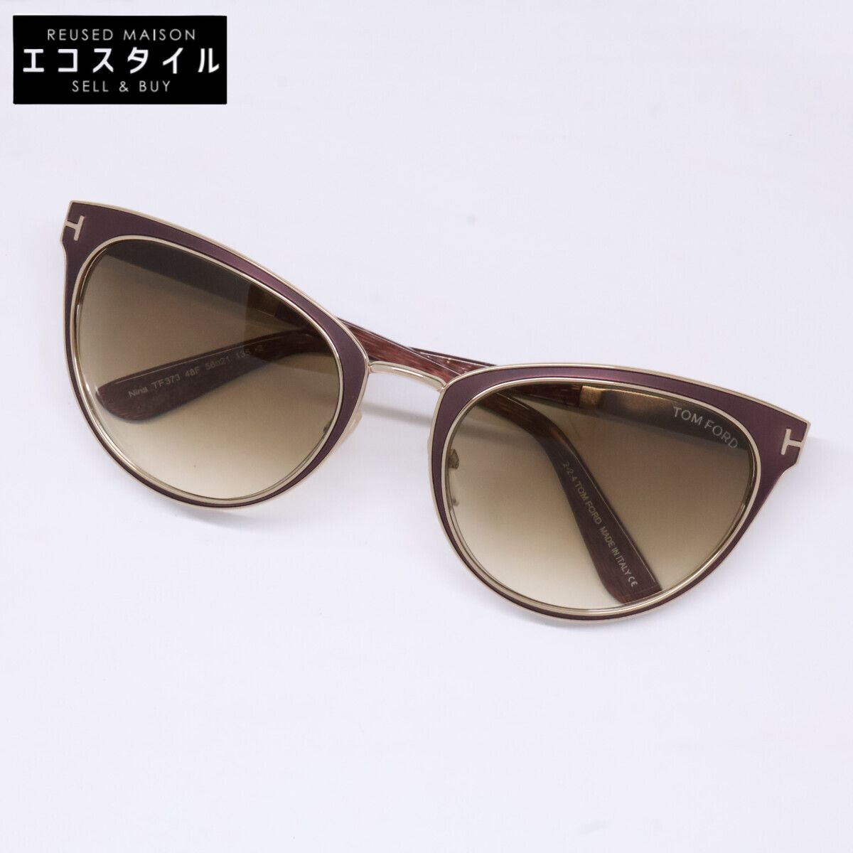 TOM FORD トムフォード TF373 48F Nina キャットアイシェイプ 56□21 135
